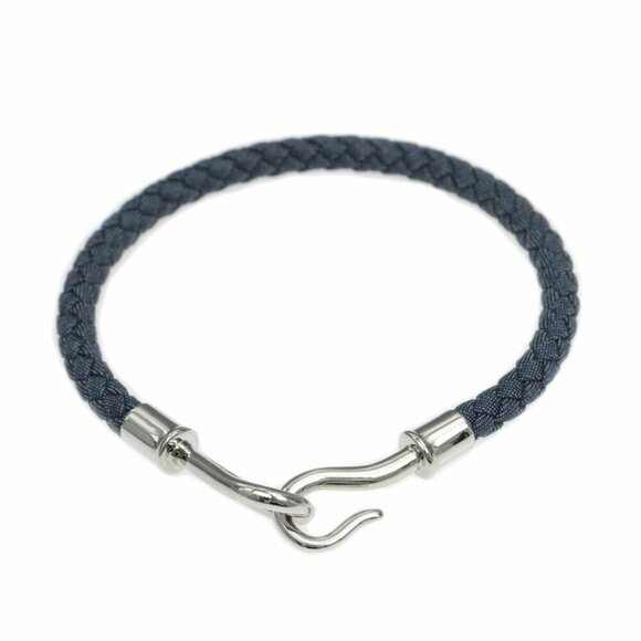 Hermes Bracelet Fan Jumbo H Jean Brut Silver Hardware Bangle Accessories